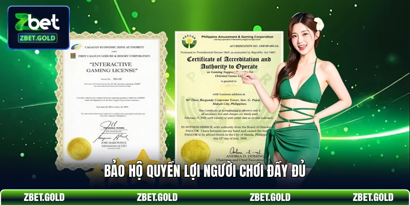Bảo hộ quyền lợi người chơi đầy đủ